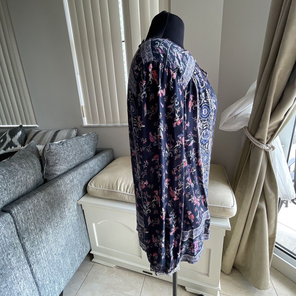 LUCKY BRAND Boho Long Sleeve Lightweight Floral Print S - Picture 3 of 8